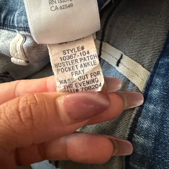 Mother Womens Hustler Patch Pocket Ankle Fray Jeans Size 27 - Picture 6 of 8